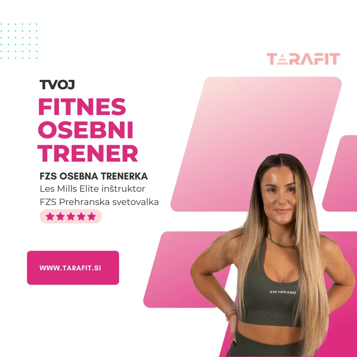 Tara Turk, osebna trenerka za ženske v Mariboru, v fitnesu s kettlebellom – individualni trening (studio Tarafit)